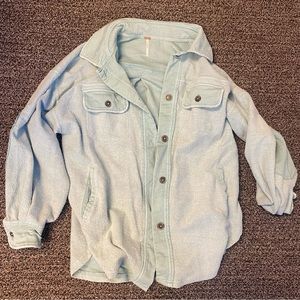 Free people oversized button down shirt jacket